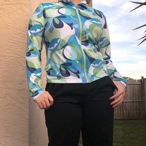 1960s blue swirl sweater!